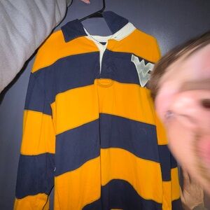 Crable Navy and White Logo Patch Shirt